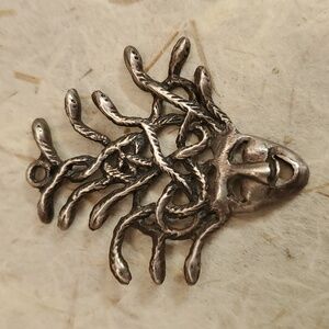 Sterling Silver Medusa Pendant